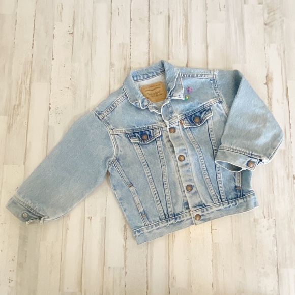 Levi StraussChildrens Vintage Blue Denim Snap Jean JacketSize: 6